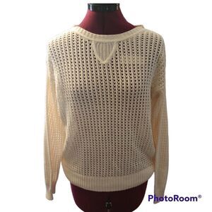 Jeanne Pierre open knit see through sweater